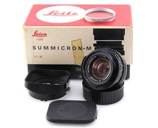Leica 35mm f2 Summicron M Mount Version IV Leica M Mount. Boxed with Hood E39