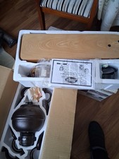 Hunter Ceiling Fan Salinas. Antique Teak Bronze 24122 Reversible Blades New