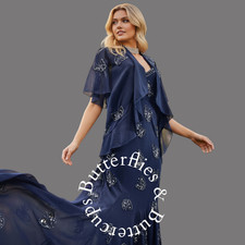 Chesca Size 22 Beaded Navy