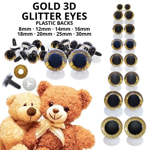 Gold glitter eyes with - glitter,