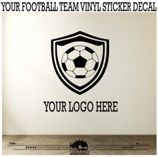 FOOTBALL STICKERS WALL ART DECALS KIDS BEDROOM TEAM / CAR / VAN / LAPTOP /