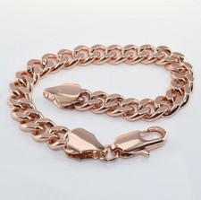 14K Rose Gold Filled 9mm Men Ladies Heavy Necklace / Bracelet Evening 908RG