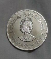 Silver 925 MEDAL 1977 Jubilee QueenElizabeth II JohnPinches Fitted Box, 37g