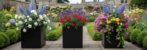 Square fibreglass planter - fibreglass,