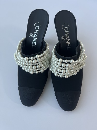 Chanel pearl mules 5 - eu, 36.5