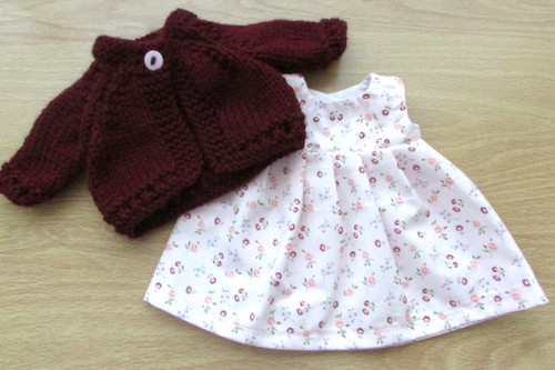 Dolls pink dress - 11"-12",