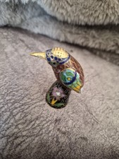 Vintage Chinese Cloisonné Enamel Bird Sewing Thimble