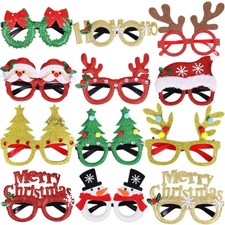 Christmas Party Glasses Novelty Fun Accessories Holiday Deco Gifts Kids Adults