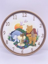 Disney Winnie The Pooh Wall Clock Collectible Garden 3D Ceramic NOT WORKING