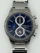 Seiko solar chronograph blue - chronograph,
