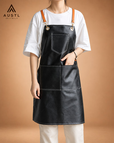 Black genuine leather work - genuine,