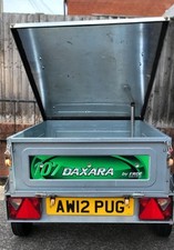 DAXARA 107 BY ERDE SMALL CAMPING GENERAL USE TRAILER.HARD TOP,JOCKEY WHEEL,SPARE