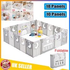 18/10 Panels Foldable Baby Playpen Kids Safety Child Play Center Yard Indoor Toy
