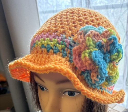 Orange spring winter cloche - orange,