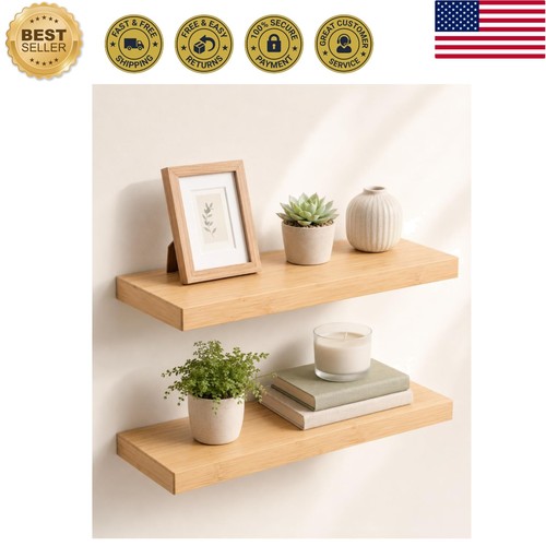 Bamboo floating shelves - floating,