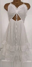 Ladies Shein White Dress Size 0xl About Uk 16