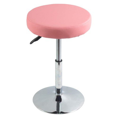 Stool round faux - faux, leather