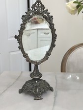 Vtg vanity table oval - vanity,