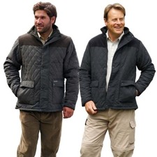 Mens Diamond Casual Quilted Jacket Champion Country Estate Lewis Shoulder Patch