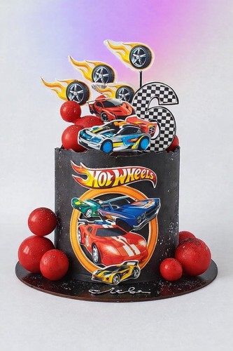 Hot wheels racing - racing, cake