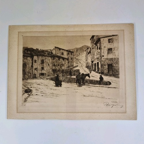 Auger signed etching - r.,