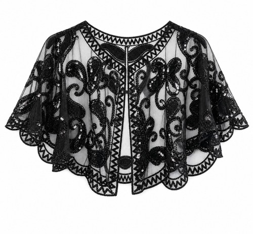1920s sequin shawl - shawl, wrap