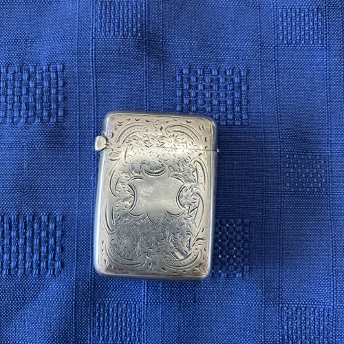Sterling silver vesta - sterling, case
