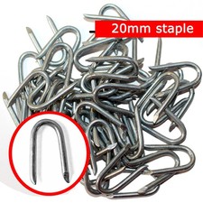 100pcs Galvanised U Nails 20mm