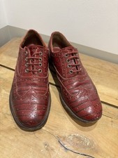 Grenson Ladies Red Crocodile Brogues UK Size 4 EU 37 - Rare