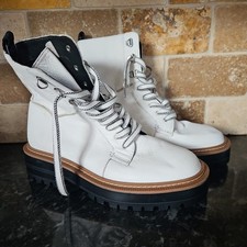 Sam Edelman White Combat Boots Size UK 6 BNWOB