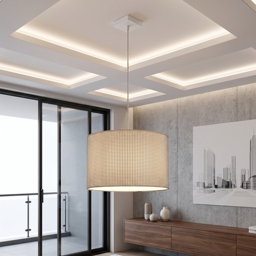 Inch silver drum lampshade - inch,