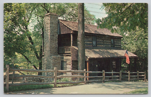 Postcard oldest house - oldest, in