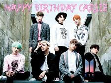 BTS K POP BAND EDIBLE ICING CAKE TOPPER / MANY SIZES