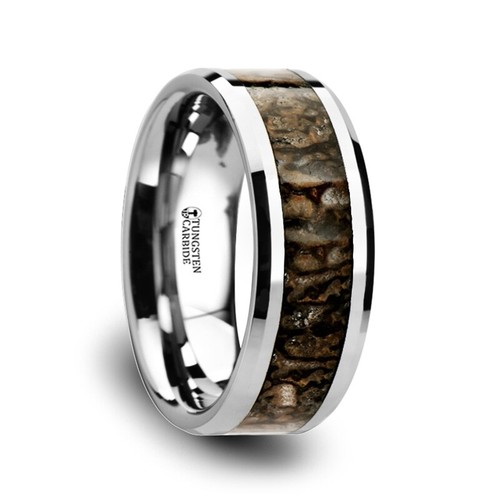 Dinosaur bone inlay tungsten - inlay,