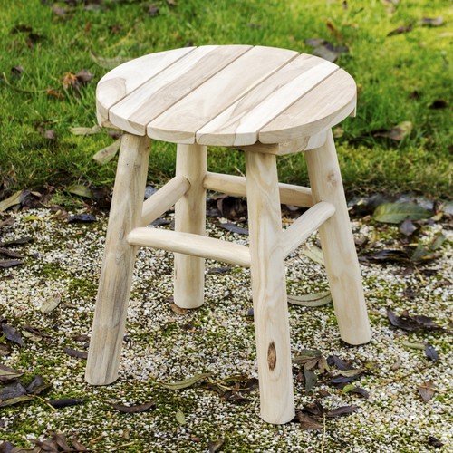 Round natural teak wood - teak,