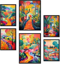 Set of 6 Colorful Matisse