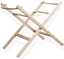 Clair de Lune Wooden Folding Moses Basket Stand Baby Nursery Pod Bassinet Holder