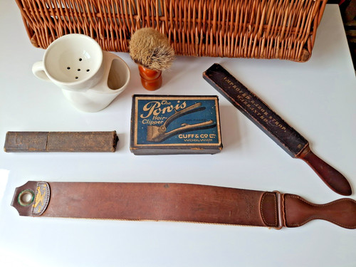 Antique vintage barber shop - antique,