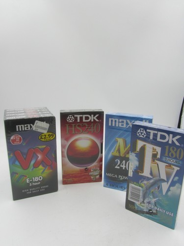 Blank vhs video cassette tapes - video,