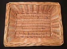 Wicker Medium Decorative Oblong Basket, Hamper Making 32x26x10cm