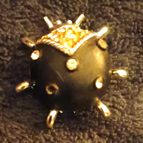 Ladybug brooch pin - pin, black