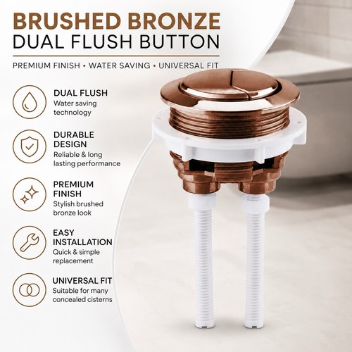 Brushed bronze dual flush - brushed,