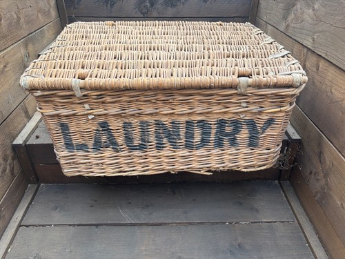 Large vintage wicker - wicker, laundry