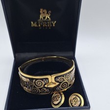 Michaela Frey Wille Gustav Klimt Hommage Collection Bangle & Clip On Earrings
