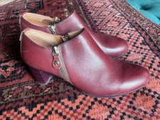 Pikolinos Burgundy Ankle Boots