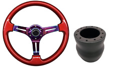 Red Neo Chrome TS Steering Wheel + Boss Kit for MG ROVER AB 022