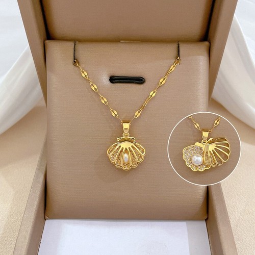 Fashion gold plated pearl - gold,