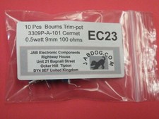10 Pc  100 ohm Cermet Trim Trimmer Preset Pot potentiometer 9mm  9g EC23