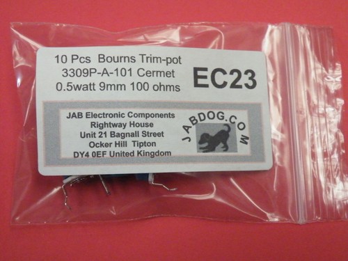 100 ohm cermet trim - pc,