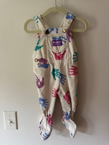 Vtg oshkosh handprint corduroy - handprint,